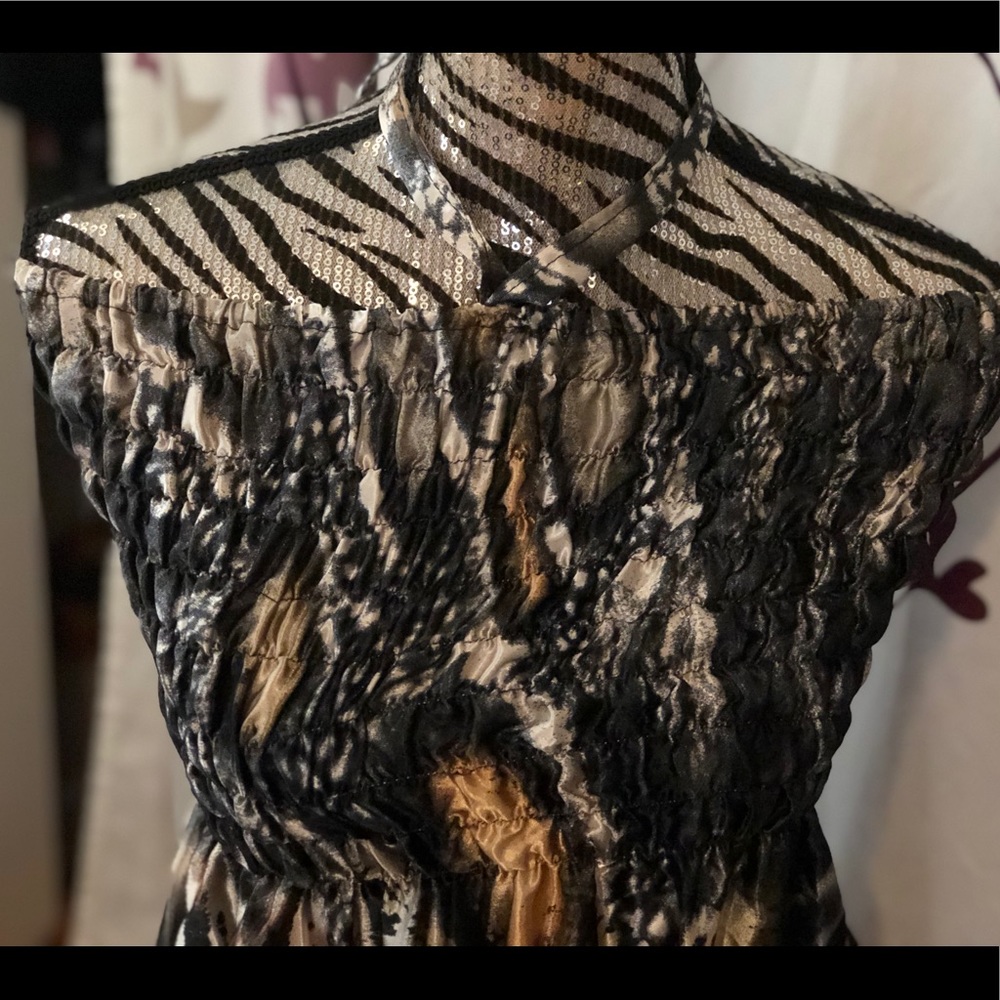 Animal print silky dress size large